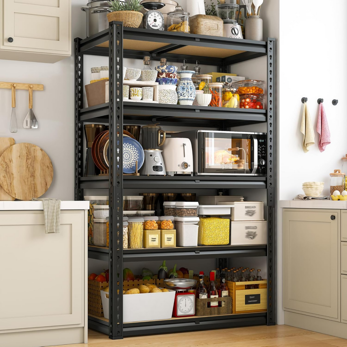 Estante Metálica Ajustável de 5 Níveis (Capacidade de 915 kg) – FlexiRack™